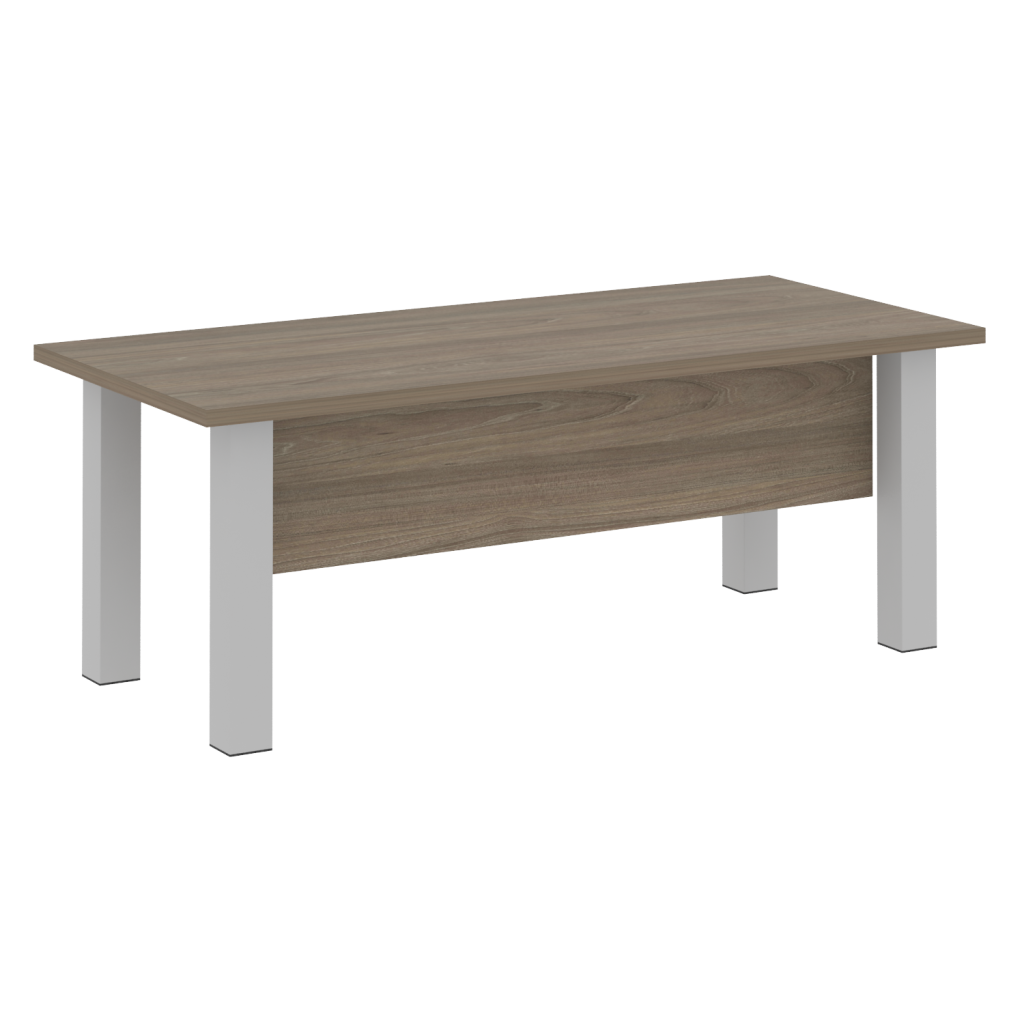 Стол руководителя Рива Ялта 2000*900*750 Рива Ялта Вяз Благородный/Металл Серый