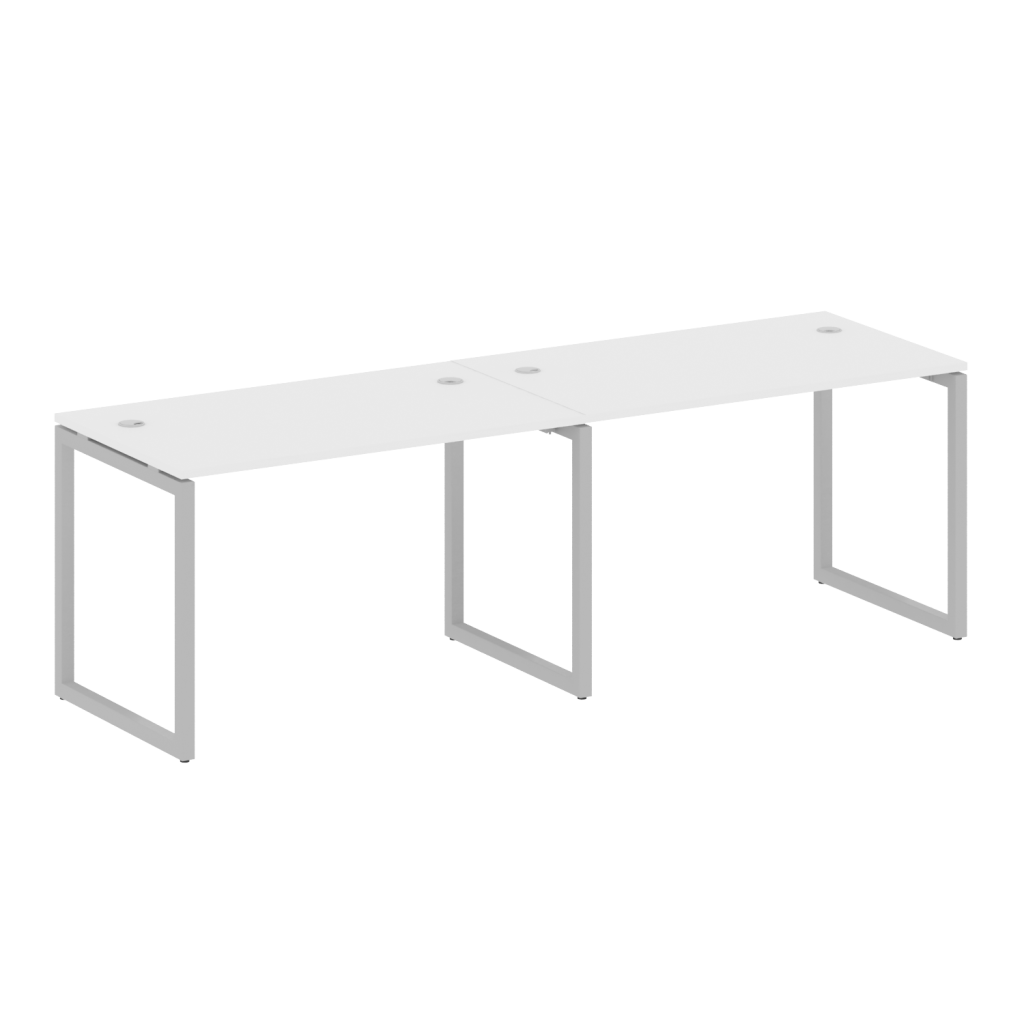 Рабочая станция на 4 рабочих места Метал Систем Куатро 2400*1475*750 Метал Систем Куатро Белый