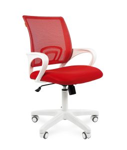Кресло CHAIRMAN 696 White Красный